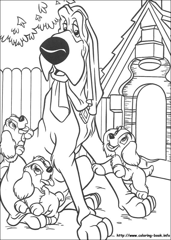 Lady and the Tramp coloring picture